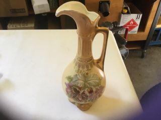 Vintage Rh Royal Wettina Austria Handpainted Vase/pitcher