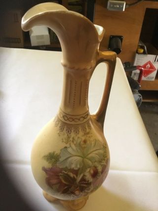 Vintage RH Royal Wettina Austria Handpainted Vase/Pitcher 2