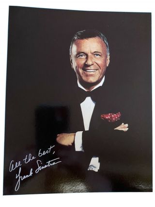 Frank Sinatra Autographed Inscribed Portrait Photo (not Handwritten)