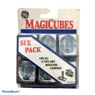 Ge Magicube Six Pack 24 Flashes X - Type Cameras Vintage Photo In Package