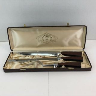 Vintage Glo - Hill Cutlery Co.  3 Piece Carving Set Knives Fork