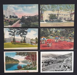 6 Vintage Linen Arkansas Postcards