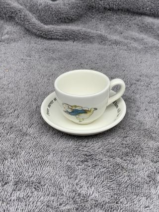 Wedgwood Peter Rabbit Childs Mini Cup And Saucer From Childs Tea Set