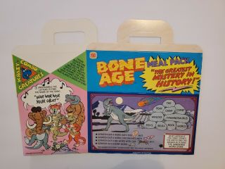 Rare Vtg 1989 Burger King Bone Age Kids Meal Pack Box Greatest Mystery