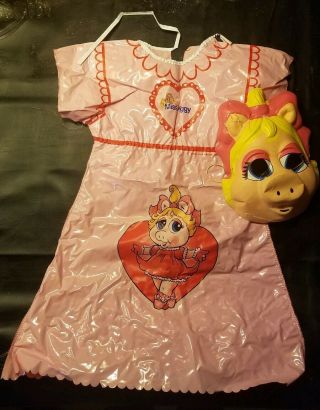 Vintage Henson Miss Piggy Halloween Costume And Mask 1984