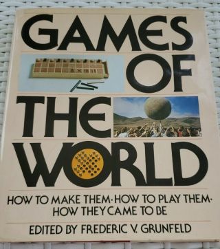 Vintage Games Of The World Frederic V.  Grunfeld Hcdj Coffee Table Book 1975