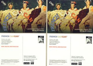 French Cancan Film Movie Postcards X 2 - Jean Renoir Jean Gabin Maria Felix