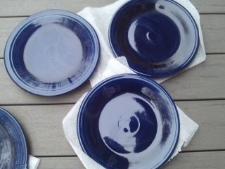 3 Laughlin Fiesta Cobalt Blue 10 1/2 " Dinner Plates