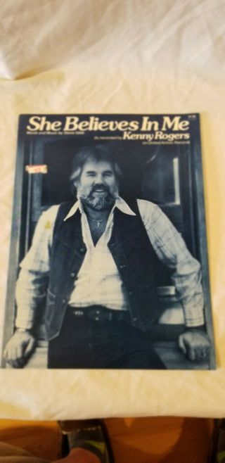She Believes In Me Sheet Music Vintage 1977 Kenny Roger 