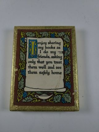 46 Vintage Bookplates Enjoy Sharing Books Box Antioch Bookplate Company