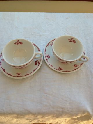 Walker China Cup And Saucer Hotel Restaurant Ware (2)