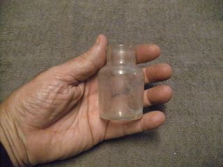Vintage Cork Top Ink Glass Bottle,  Marked 1/8 On The Bottom,  See Pictures