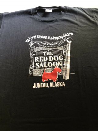 90s Vintage The Red Dog Saloon Tee Shirt Juneau Alaska Single Stitch Large Usa