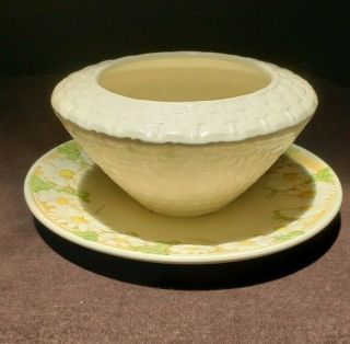 Metlox Poppytrail Daisy Vernonware Gravy Boat With Attached Plate