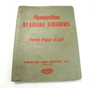 Vintage 1956 Remington Sporting Firearms Parts Price List - Great Gun Reference