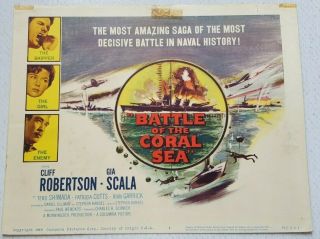 Us Lobby Card Poster Battle Of The Coral Sea 1959 B - Movie