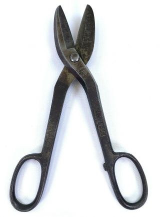 Vintage J.  Wiss & Sons Metal Tin Snips Wiss 10 Shears Scissors 11 1/2’’ Made Usa