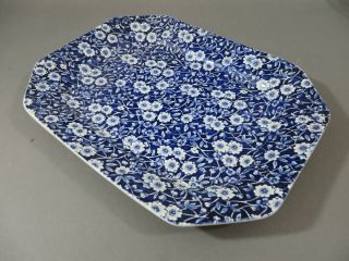 Crownford Staffordshire Blue Calico Small Serving Platter 11 Inches