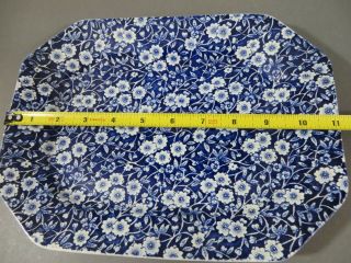 CROWNFORD STAFFORDSHIRE BLUE CALICO SMALL SERVING PLATTER 11 INCHES 3