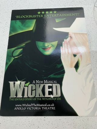 Wicked The Musical London Advertising Promotional Board Rare And.  Listing