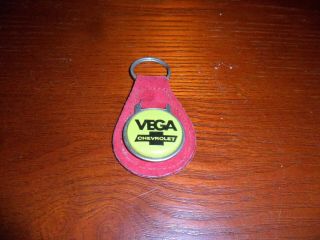 Key Chain/vintage/suede Chevrolet Vega 1979 Vgood,  Red