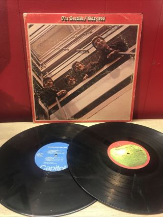 Vintage The Beatles 1962 - 1966 Red Double 2 Lp Vinyl Record Album Apple Records