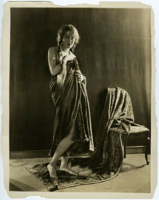 Risqué Draped Stage Star Eden Gray Large Apeda Studio Photograph 1924