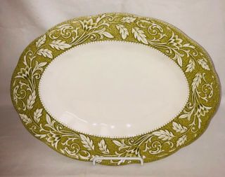 Meakin Sterling Renaissance Green 12 " Oval Platter