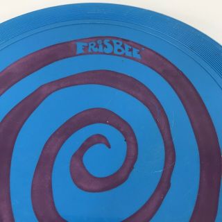 Vintage 1980 Frisbee Mattel Flying Disc Blue And Purple 10” 2