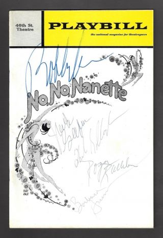 Bobby Van (signed) " No No Nanette " Jack Gilford / Helen Gallagher 1971 Playbill