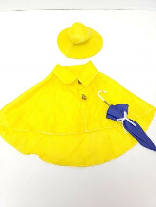 Vintage Porch Goose Outfit Clothes Yellow Raincoat Hat Umbrella Martha 17 "