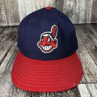 Vintage Cleveland Indians Usa Made 100 Wool Era Size 7 Hat Cap Needs Reshap