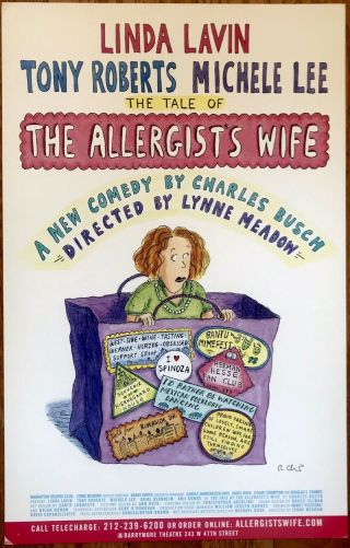 The Tale Of The Allergist’s Wife—2000 Broadway Theater Window Card Poster