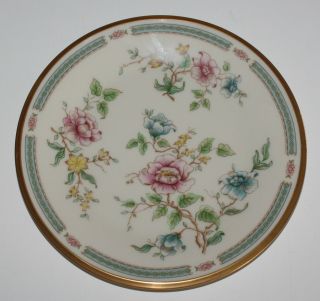 Lenox Morning Blossom Salad Plate Pink Blue Yellow Flowers Gold Band Lg Floral