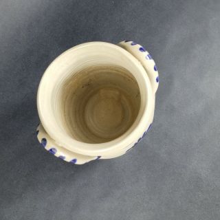 Vintage WILLIAMSBURG RESTORATION Pottery Stoneware Crock Cobalt Blue Salt Glaze 3