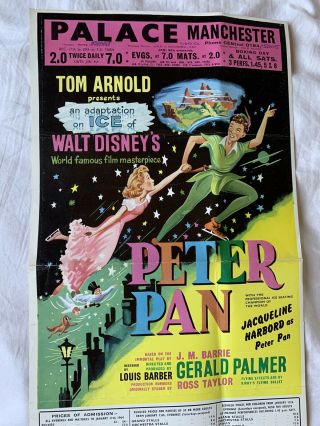 Peter Pan On Ice.  18 X 15.  Large Paper Poster 1963 Manchester Palace Theatre