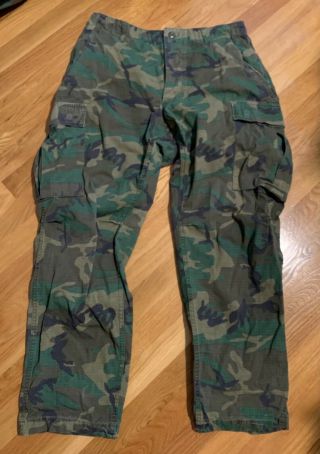 Vtg Woodland Bdu Hot Weather Combat Trousers With Small Long Jacket