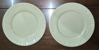 Mse Martha Stewart Everyday Green Set Of 2 Dinner Plates Basketweave 10 3/4 "