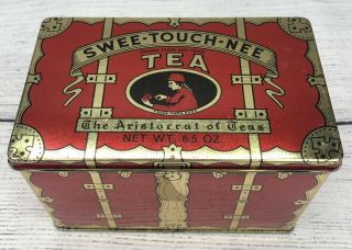 Vintage Sweet - Touch - Nee Tea Tin The Aristocrat Of Teas Red Tin 3.  5 