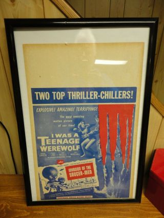 I Was A Teenage Werewolf / Invasion Of The Saucer - Men Combo Benton Window Card