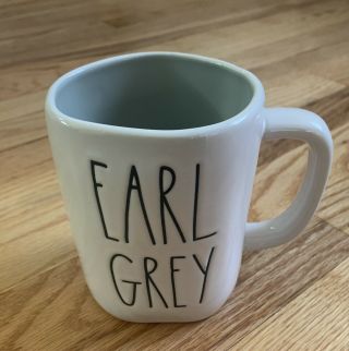 Rae Dunn " Earl Grey " Tea Coffee Mug With Grey Interior Spring Ll Magenta Artisan