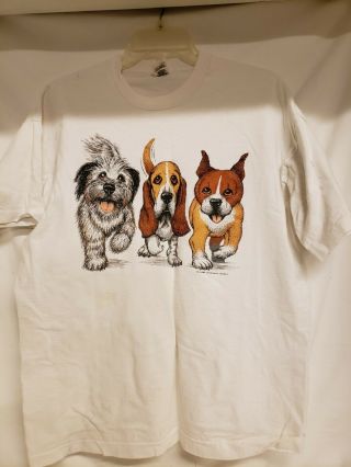 Vintage T Shirt Dog X Large