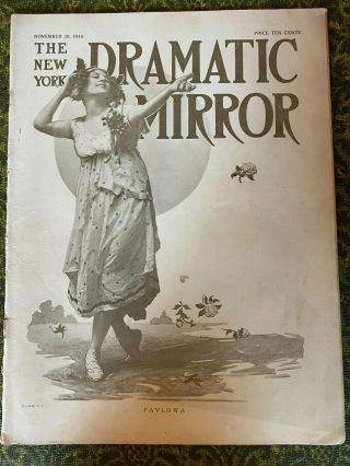 York Dramatic Mirror November 3 1910 Vaudeville,  Early Film,  Musicals