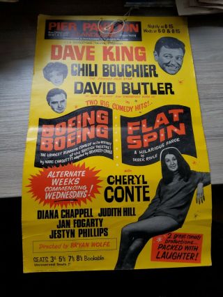 Variety Theatre Poster,  Box Office Card 1960s,  Llandudno Pier Pavilion,  Dave King,