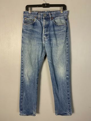 Levis 501 Made In Usa Worn Faded Vintage 80s 90s Jeans Size 30 X 32