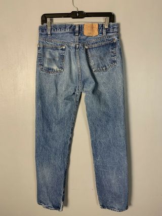 LEVIS 501 MADE IN USA WORN FADED VINTAGE 80s 90s JEANS SIZE 30 X 32 3