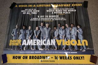 David Byrne’s American Utopia On Broadway Subway Poster,  Around 5 Ft X 4 Ft