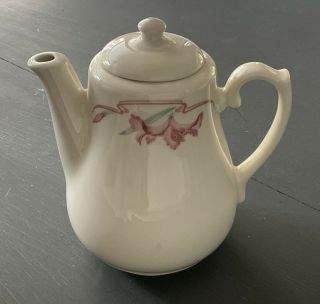 Vintage Homer Laughlin Small Tea Pot With Flower