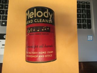 Vintage Advertising Tin For Melody Hand Cleaner