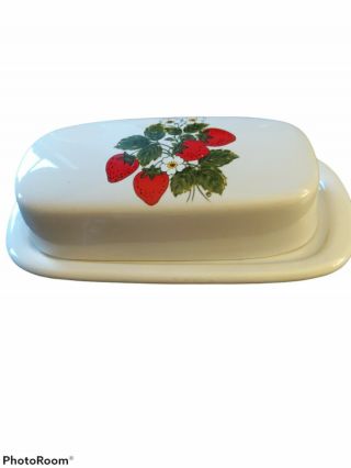 Mccoy Strawberry Butter Dish 7013